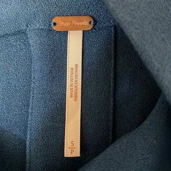 Free People Woman's Goldie Mock Neck Sleeveless Tunic Mini Dress Blue Size Small - Picture 7 of 9